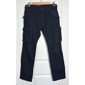 Journal Standard Wool Blend Cargo‎ Pants Mens Black Utility Pockets Casual
